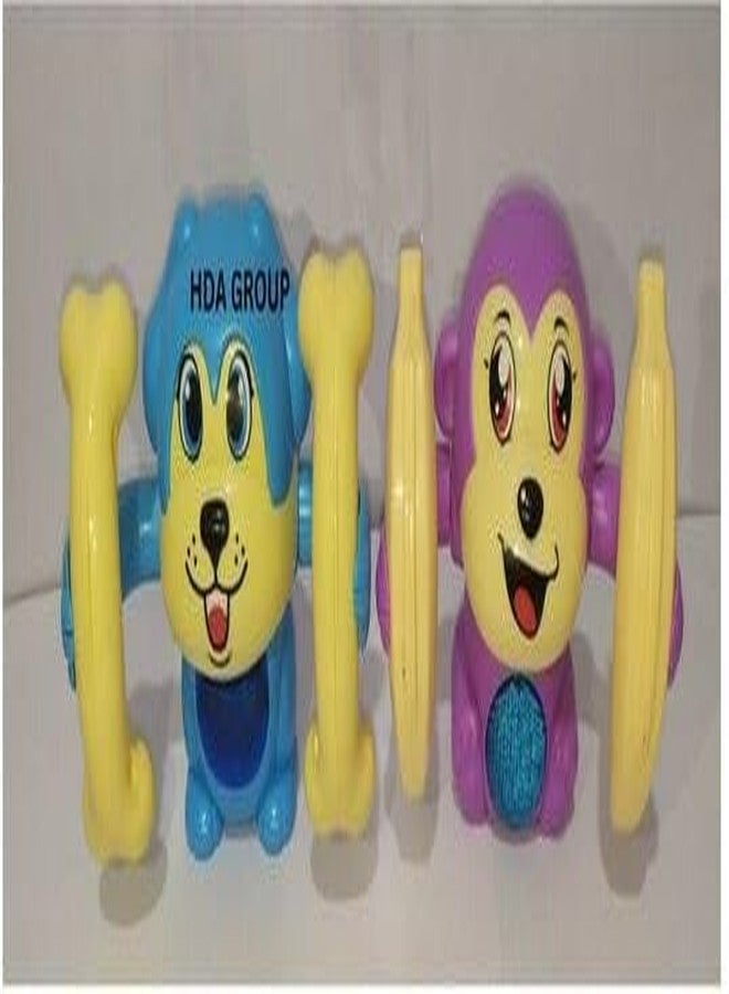 HDA GROUP Musical Sound Toy Crawling Moneky and Dog for Kids 3+ Years | Fun & Educational Musical Learning Toy with Lights & Sounds - Encourages Creativity, Hand-Eye Coordination (Multicolor) - Image 2